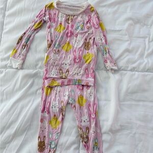 Little Sleepies Pink Bunny Pajamas - Sz 18-24M